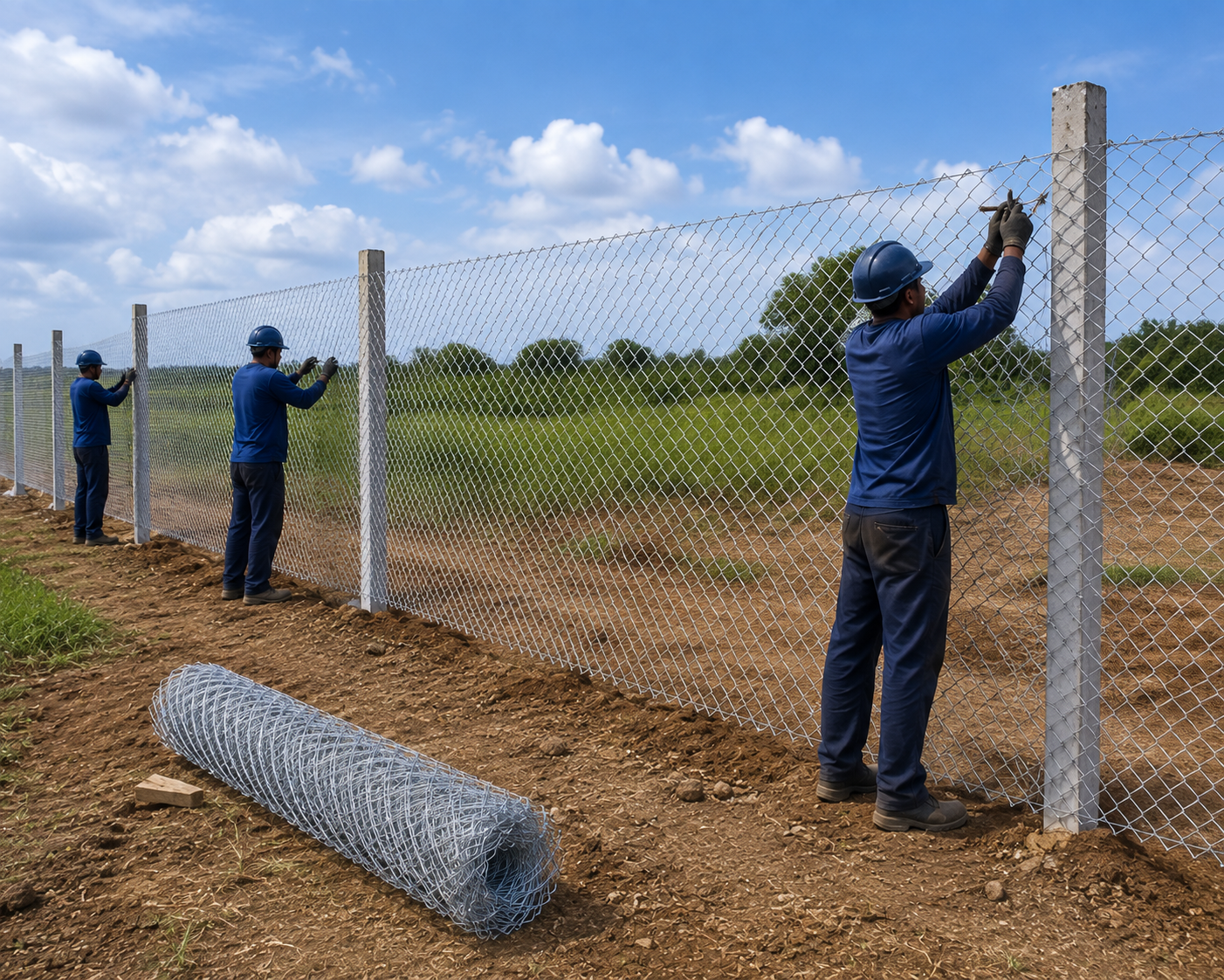 Galvanised Chain Link Fence Roll